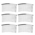 thumbnail image 1 of Senkary 10 peines para el pelo con clip de alambre de metal, peines para velo de novia (20 dientes plateados), 1 of 5
