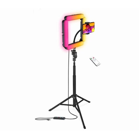 Trépied modulaire Quad avec éclairage blanc/RGB de 60 pouces, rotule et support pour téléphone