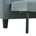 thumbnail image 2 of Modern L Shaped Pull Out Sectional Sofa Bed, Corduroy Upholstered Sleeper Couch With Cup Holder, USB Ports and Storage For Living Room Office Apartment, 2 of 12
