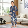 thumbnail image 3 of Adult Christmas Onesie Dog Christmas Snowflake Pattern Zipper One-Piece Pajamas Unisex with Pockets, 3 of 6