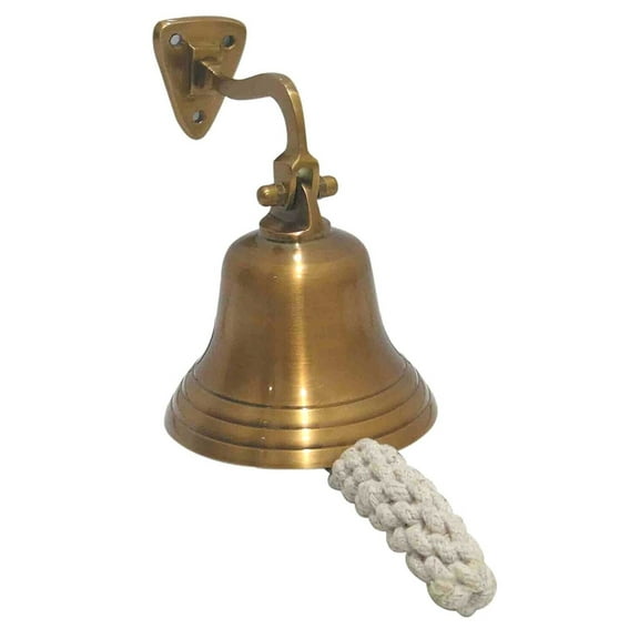 4 Inch Wall Hanging Bell Brass Nautical Ship Bell Wall Mount Maritime Boat Bell