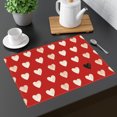 thumbnail image 4 of FYTPOV Rectangle Placemats, Romantic Printed Placemats for Kitchen and Dining, Valentines Day Decorations, Christmas Placemats for Party Home Decor, Table Decor, 18x14 in, 4 of 6