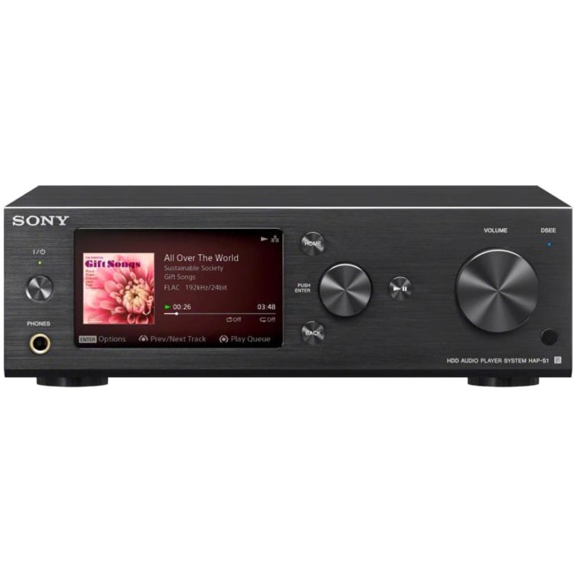 Undtagelse Langt væk trone Sony HAP-S1/B Network Audio Player, 4.3" Screen, 500 GB HDD, Wireless LAN,  Black - Walmart.com