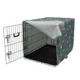 thumbnail image 3 of Botanic Dog Crate Cover, Forest Flowers Leaves Petals Woodland Inspired Bloom Season Gardening, Easy to Use Pet Kennel Cover Small Dogs Puppies Kittens, 7 Sizes, Marigold and Orange, by Ambesonne, 3 of 6