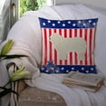 thumbnail image 3 of Caroline's Treasures BB3355PW1414 USA Patriotic Komondor Fabric Decorative Pillow , 14Hx14W, multicolor, 3 of 4