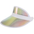 thumbnail image 1 of 1Pack Sun Visor Hat Wide Brim Sun Protection Plastic Beach Use For Women, 1 of 8