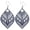 Cobalt Blue, variant on Large Peacock Dangles Hypoallergenic Earrings for Sensitive Ears Made with Plastic Posts