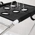 thumbnail image 5 of 20.5*15.7'' Dog Grooming Hammock Stand, Foldable Pet Bath Holder Shower Chair, Iron Pet Bath Stool for Small & Medium Dogs Cats With Washable Mesh, Joint Support During Bathing Salon Use(Gray), 5 of 5