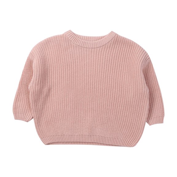 Wassery Toddler Baby Fall Winter Sweaters for Boys Girls Kids Long Sleeve Solid Thick Knitted Pullover 9M 12M 18M 24M 3T 4T 5T Loose Fit Warm Knitwear Tops