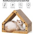 thumbnail image 3 of Rascador para gatos FUKUMARU casa de cartón muebles de protección cama para rascar, 3 of 5