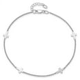 thumbnail image 3 of Finest Gold Leslies 14K White Gold Polished Cross with 1 in. Extension Anklet, 3 of 3