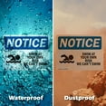 thumbnail image 6 of (2 Pack) Swim At Your Own Risk We Can't Swim OSHA Notice Sign 24 Inch X 18 Inch Indoor / Outdoor Rust-Free Aluminum Metal Signs for Workplace, Workshop, and Construction Site, Made in, 6 of 8