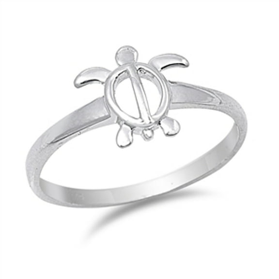 Women's Sea Turtle Wholesale Ring .925 Sterling Silver Band Jewelry Female Male Unisex Size 7