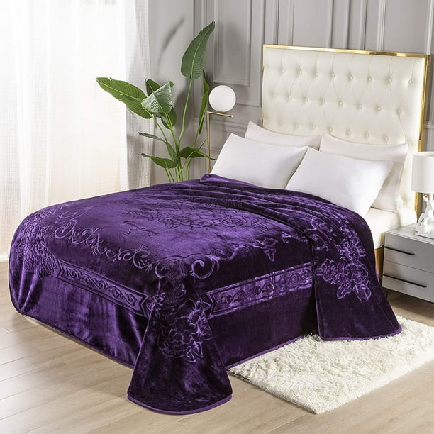 Townhouse Super Soft Floral Embossing Weighted Blankets Solid Design