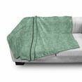 thumbnail image 3 of Hamsa Soft Flannel Fleece Blanket, Ornate Motifs with Curlicues and Doodle Style Flowers Middle Eastern Mandala, Cozy Plush for Indoor and Outdoor Use, 60" x 80", Cream and Sea Green, by Ambesonne, 3 of 6