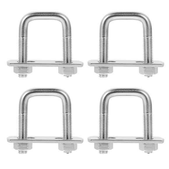 PinesC 4Pcs Stainless Steel U Bolts U Shaped Tube Clamps Hardwares Accessories