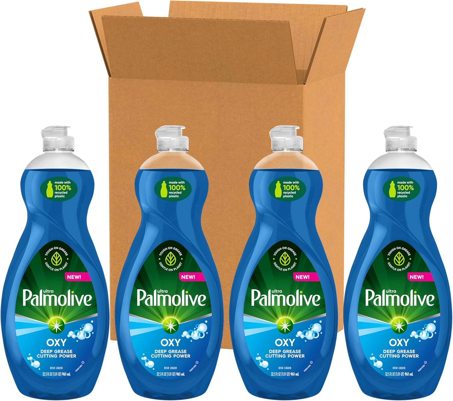JJEAN-Ultra Dishwashing Liquid Dish Soap, Oxy Power Degreaser - 32.5 Fl Oz (Pack of 4)