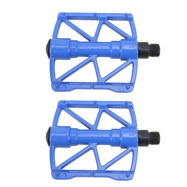 1 Pair Cycling Pedals, Expanded Foot Tread Area Solid CrMo Steel Axle 12 Non Slip Pins Pedals for Mountain Road Riding with Hollow Design