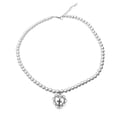 thumbnail image 1 of KAKOWELY Collar de perlas con colgante de cruz y corazón para mujer, cadena para clavícula, joyería para el cuello, 1 of 5