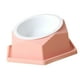 thumbnail image 3 of Cuenco elevado para gatos, cuenco Hexagonal para comida para mascotas, inclinado, elevado, a prueba de derrames, de plástico, para el hogar, color rosa, 3 of 5