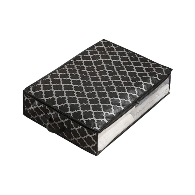 Cqxid Under Bed Storage Large Underbed Storage Bags Organizer Container Blankets Clothes Comforters Foldable Storage Bags With Clear Window Foldable Travel Bedroom Storage