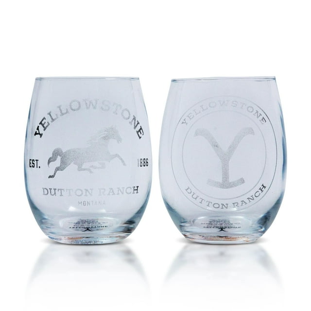 Copas de vino sin tallo Toynk Yellowstone Dutton Ranch 600 ml