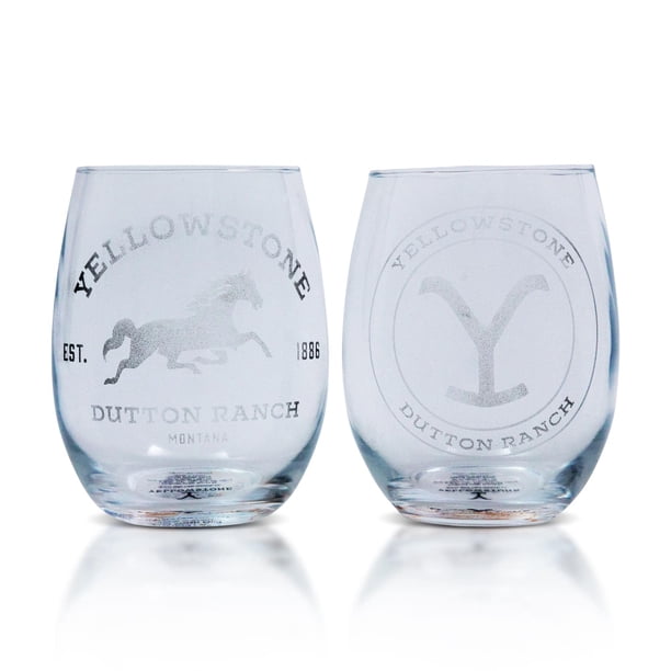 Copas de vino sin tallo Toynk Yellowstone Dutton Ranch 600 ml