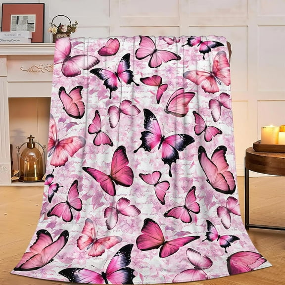 Verolix Decorative Throw Blanket 40 x 50 Inches, Soft Flannel Fleece Lightweight Cozy Blanket for Sofa, Bed and Living Room