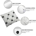 thumbnail image 4 of Acheng  Cat Throw Pillow Cushion Cover, Kitten Paw Footprints in Mirroring Marks Geometric Diamond Shapes Abstract Art Pattern, Decorative Square Accent Pillow Case,  2 pcs, Black Beige White, 4 of 6