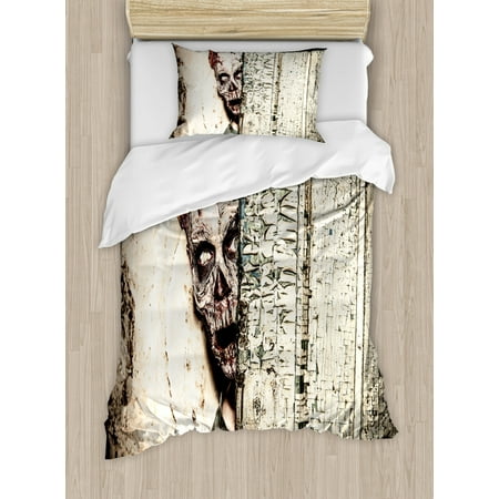 Zombie Duvet Cover Set Dead Man In Abandoned Old House Hell Style