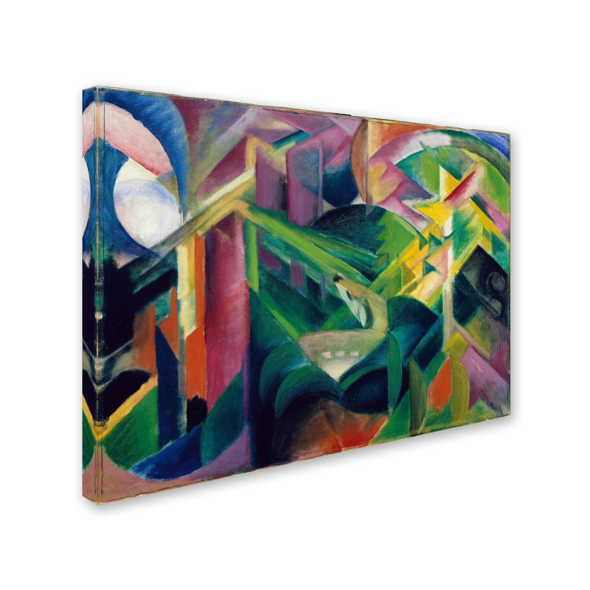 Franz Marc 'Deer In A Monestary Garden' Canvas Art