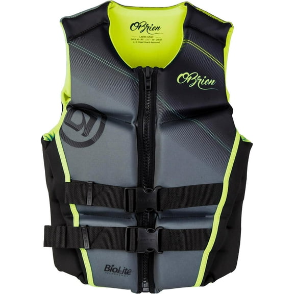 O'Brien Womens Flex V-Back LTD Life Jacket - US Guard Approved Level 70 Buoyancy - Water Sports Activity Including Boating, Paddle, Skiing, Surfing & Swimming