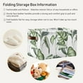thumbnail image 5 of Coolnut Foldable Storage Bins Tropical Green Large Leaves Fabric Storage Baskets Collapsible Decorative Baskets Closet Organizer Bins with PU Handles for Shelves Home Closet-2Pack Decor Gifts, 5 of 7