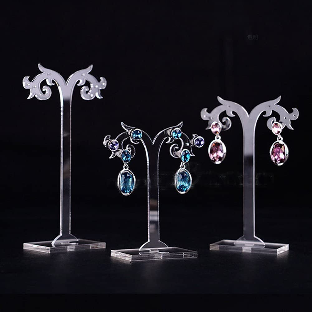 3Pcs/set Earrings Jewelry Display Stand Storage Rack Acrylic Organizer Holder 