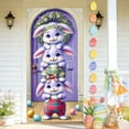 thumbnail image 5 of Djunllk Easter Door Cover - Fine Bunny Eggs Pattern Easter Theme Spring Decor for Holiday Party Room Wall Front Door Outdoor Indoor, 70.8 x 35.4 inch, 5 of 9