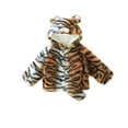 thumbnail image 3 of Jackets for Girls Tiger Design Thickened Warm Winter Coats Long Sleeve Cute Daily Comfortable Outerwear, 3 of 6