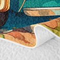 thumbnail image 5 of Erosebridal Teal RV Car Camping Quilt King, Forest Campfire King Coverlet Set for Men and Women, 3pcs, 5 of 7