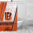 thumbnail image 2 of Cortinas opacas impermeables personalizadas del equipo de fútbol de Bengals, cortinas impermeables, cortina de ducha para baño, cortina de ducha para el hogar antialtas temperaturas, cortina de ducha, 2 of 8