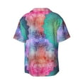 thumbnail image 2 of KLL Vintage Mandala Print Men's Shirt Short Sleeve Button Down Summer Cuba Beach Shirts- X-Large, 2 of 7