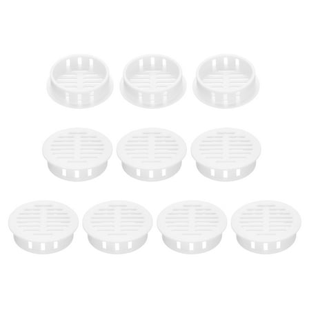Uxcell 10Pcs 35mm/1.4in Air Vents Round Soffit Vents, White Soffit Vent Cover for Bathroom