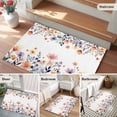 thumbnail image 5 of Spring Floral Entryway Rug 2'x3'&nbsp; Non Slip Front Door Mats, Elegant Flowers Farmhouse Botanical Entrance Rugs Indoor Outdoor Carpet, Washable Floor Mats Small Area Rug for Bedroom Kitchen, 5 of 8