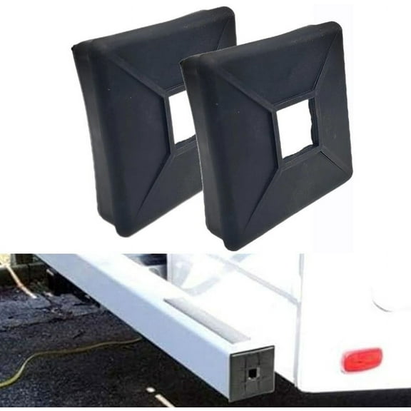 2PCS 4-Inch RV Bumper Cap Black for Rv Camper Travel Trailer Camper