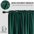 thumbnail image 4 of Cortinas de ventana DONREN, color verde esmeralda oscuro, opacas, 160 cm, 4 of 7