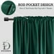 thumbnail image 4 of Cortinas de ventana DONREN, color verde esmeralda oscuro, opacas, 160 cm, 4 of 7
