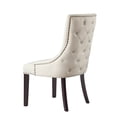 thumbnail image 3 of Chaise de Salle à Manger en Lin Kinsley Set de 2 Blanc Crème, 3 of 7