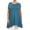 Turquoise, variant on MOA COLLECTION Women's Plus Size Solid Casual Loose Fit Pocket Tunic Top Mini Dress/Made in USA
