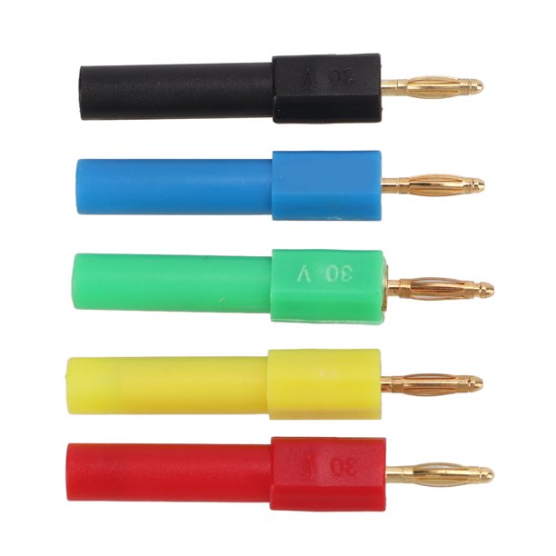 Loewten 5Pcs Male To Female Banana Plug 2mm To 4mm PA Brass Bananas