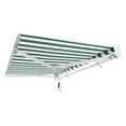 thumbnail image 3 of Awntech 16 Ft Destin Left Motorized Heavy Duty Patio Retractable Awning with Protective Hood (192in x 10.38in x 120in), Forest/White Stripe, 3 of 8