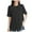 Black, variant on Women's Casual T Shirts Cotton Mid Sleeve Summer Basic Tunics Tee Tops