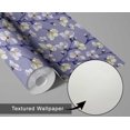 thumbnail image 6 of S4Sassy Peel and Stick Walls Covering, Blossom Bloom Print- Asian Style Wall Mural, Instant Walls Makeover for Bathroom, Laundry Room, Closet Interior- Self-Adhesive Wallpaper Vinyl- Purple, 25"x120", 6 of 9
